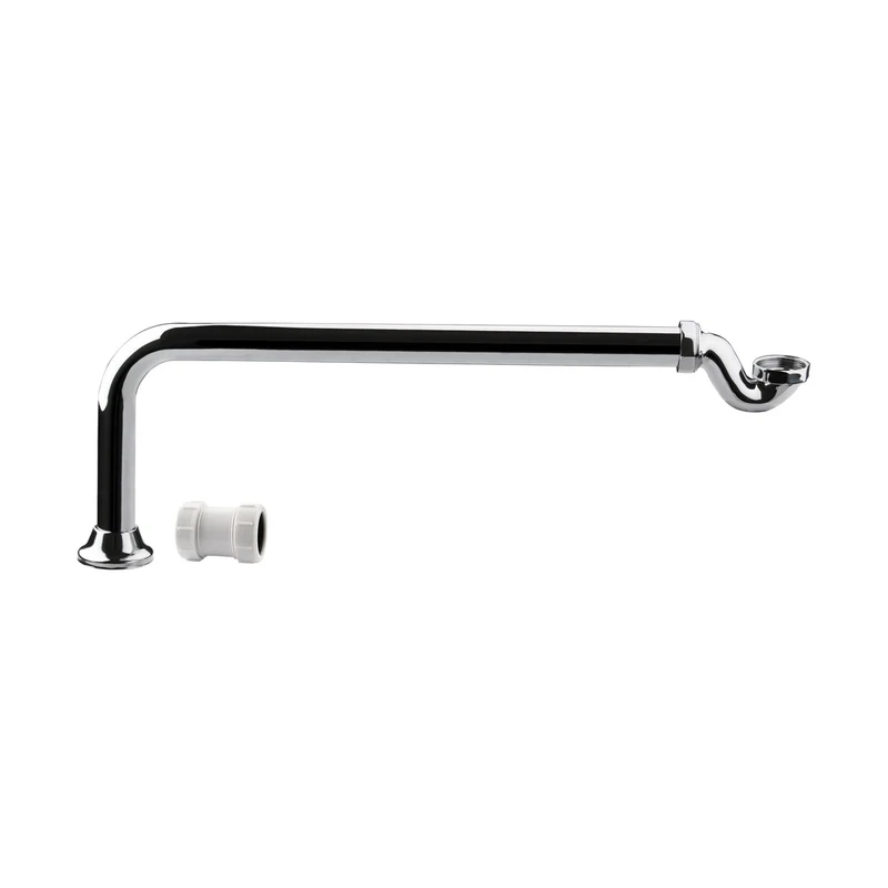 Hudson Reed Bath Wastes And Extras Shallow Seal Trap Trad Chrome Brass 245x40x600mm