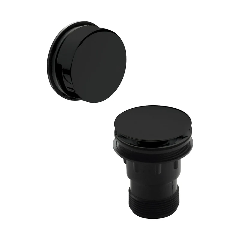 Hudson Reed Bath Wastes And Extras Click Clack Bath Waste With Easyclean Removable Grid Contemp Black Brass 70x70x100mm
