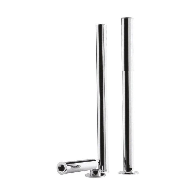 Hudson Reed Bath Wastes And Extras Bath Legs With Adjustable Shrouds Trad Chrome Brass 720x40x70mm