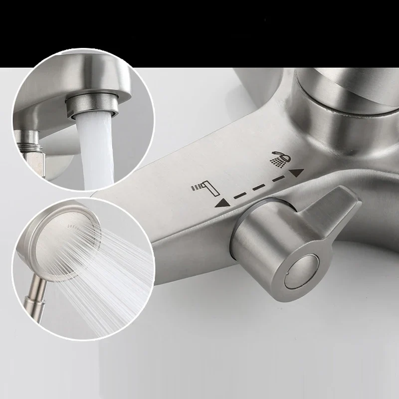 Robinet Baignoire Murale en Acier Inoxidable