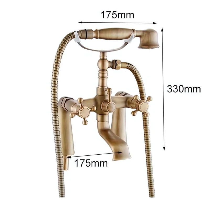 Robinet Baignoire Ancien en Laiton