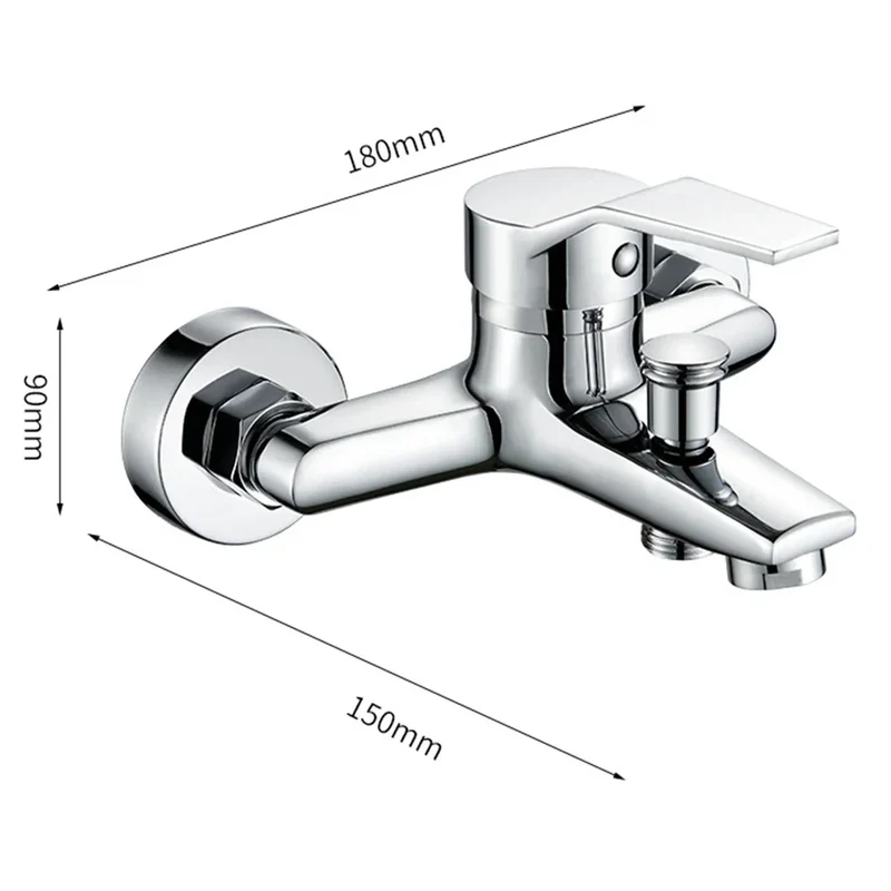 Mitigeur Pour Baignoire 2 Voies en Alliage de Zinc