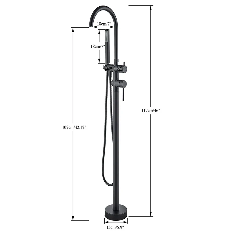 Mitigeur Baignoire sur Pied Moderne