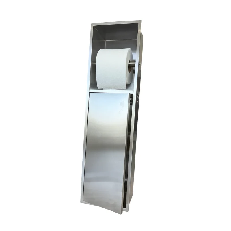 Niche pour papier de toilette - acier brossé