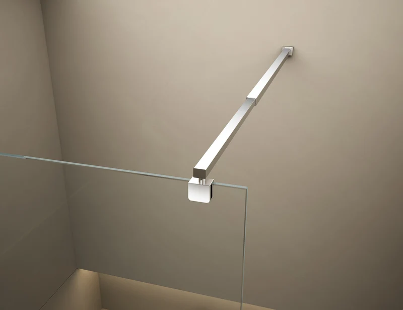 Vitre de douche fixe de style douche à l'italienne - Chrome