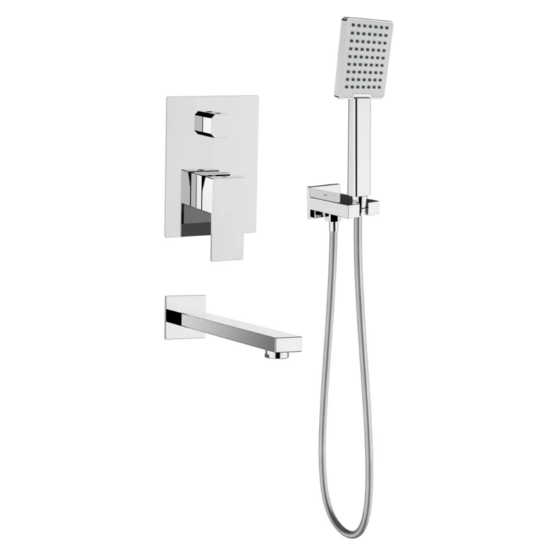Robinet de bain douche carré chrome