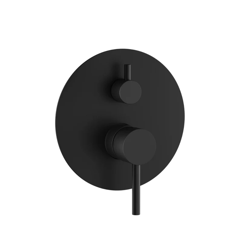 Robinet de bain douche rond noir