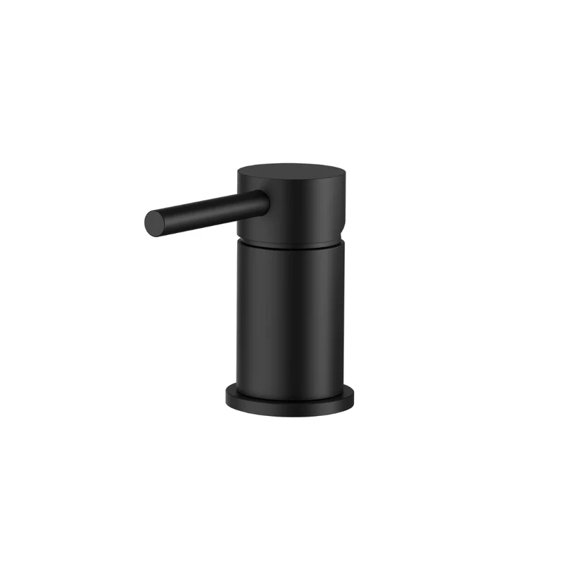 Robinet de salle de bain sur plan rond - Noir