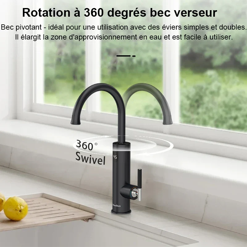 Mitigeur Cuisine Flexible Thermostatique Noir