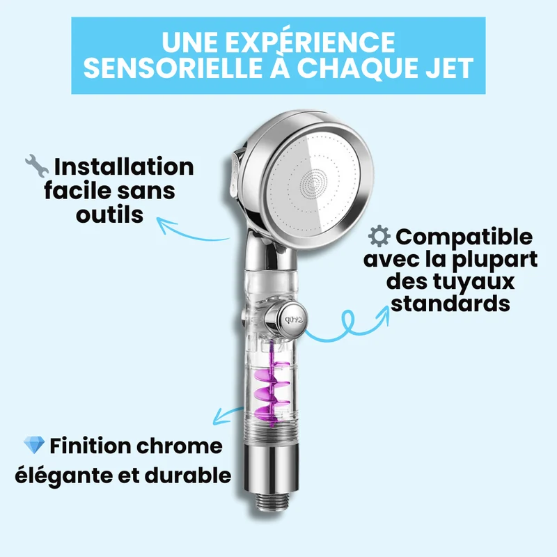 Pommeau de Douche Haute Pression Économique