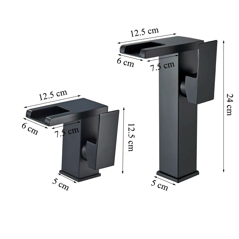 Mitigeur Cascade LED Noir