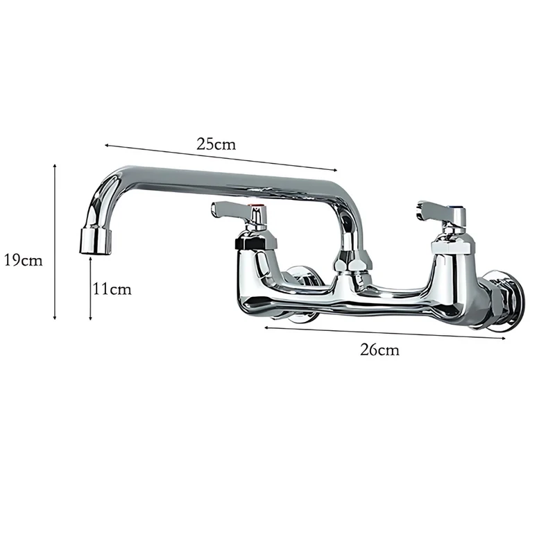 Robinet Cuisine Murale Mélangeur Chrome
