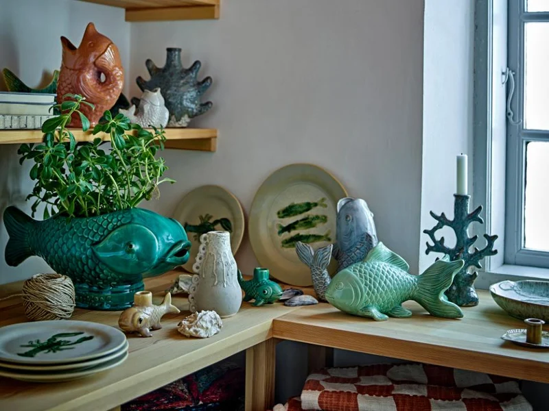 Fiske urtepotteskjuler i keramik – Creative Collection