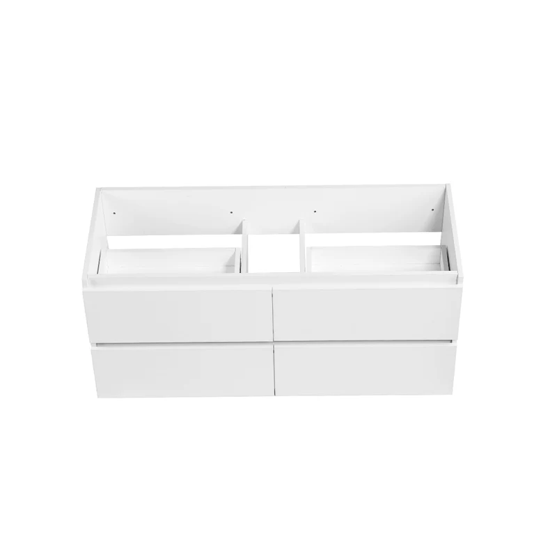 Vanité avec comptoir 48 pouces blanc satiné