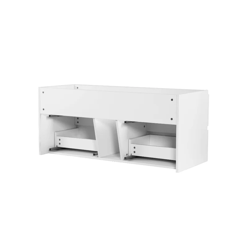 Vanité avec comptoir 48 pouces blanc satiné