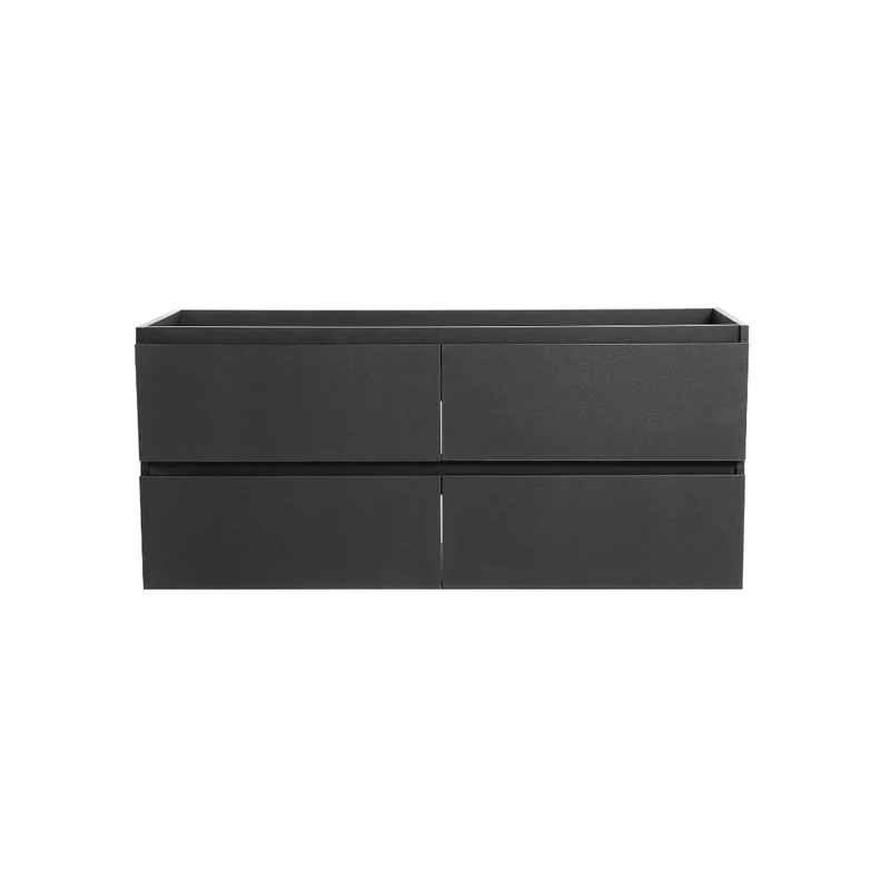 Vanité avec comptoir 48 pouces noir mat