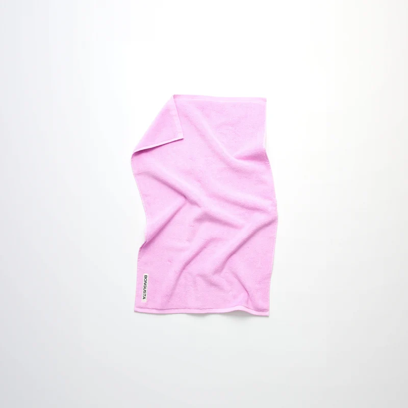 Naram håndklæde 50×80 cm i økologisk bomuld, soft fuchsia – Bongusta
