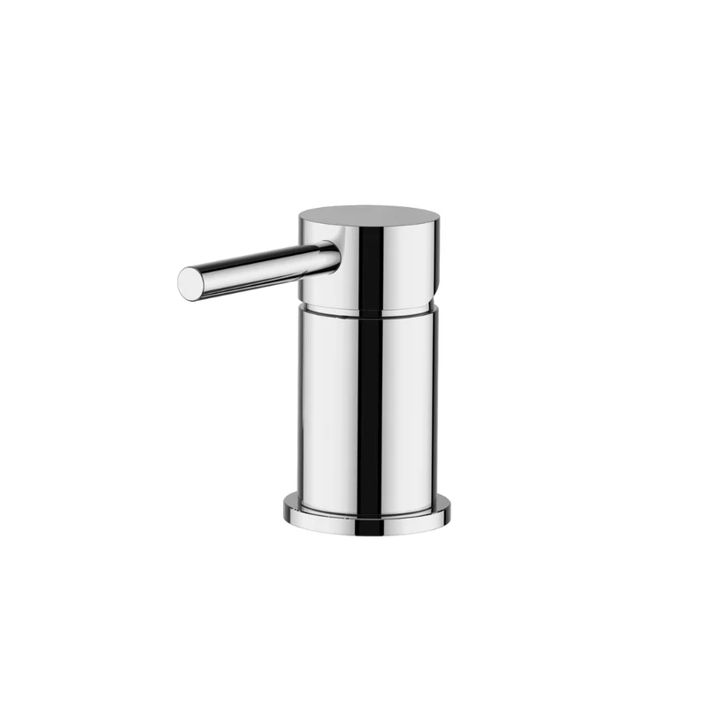 Robinet de salle de bain sur plan rond - Chrome