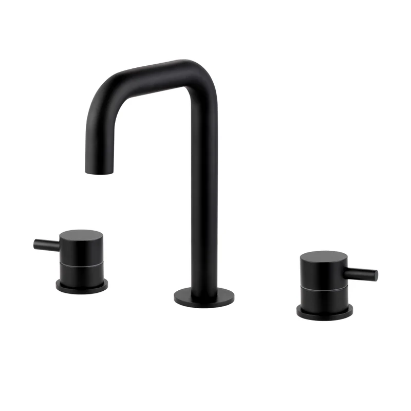 Robinet de bain avec douchette noir mat