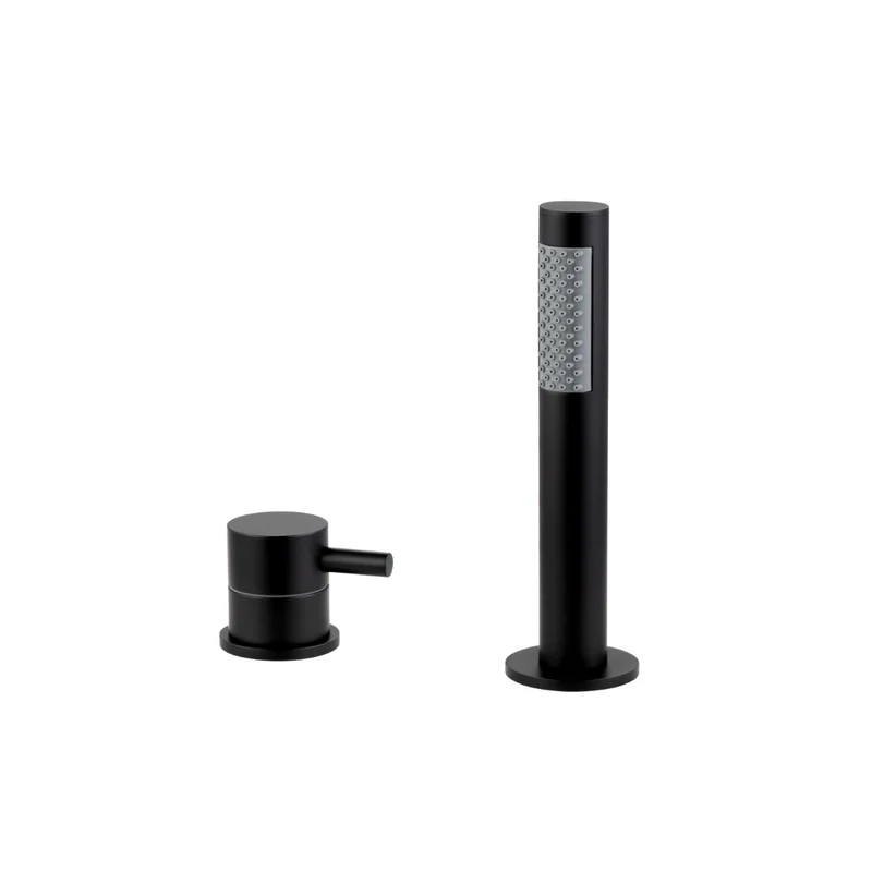 Robinet de bain avec douchette noir mat
