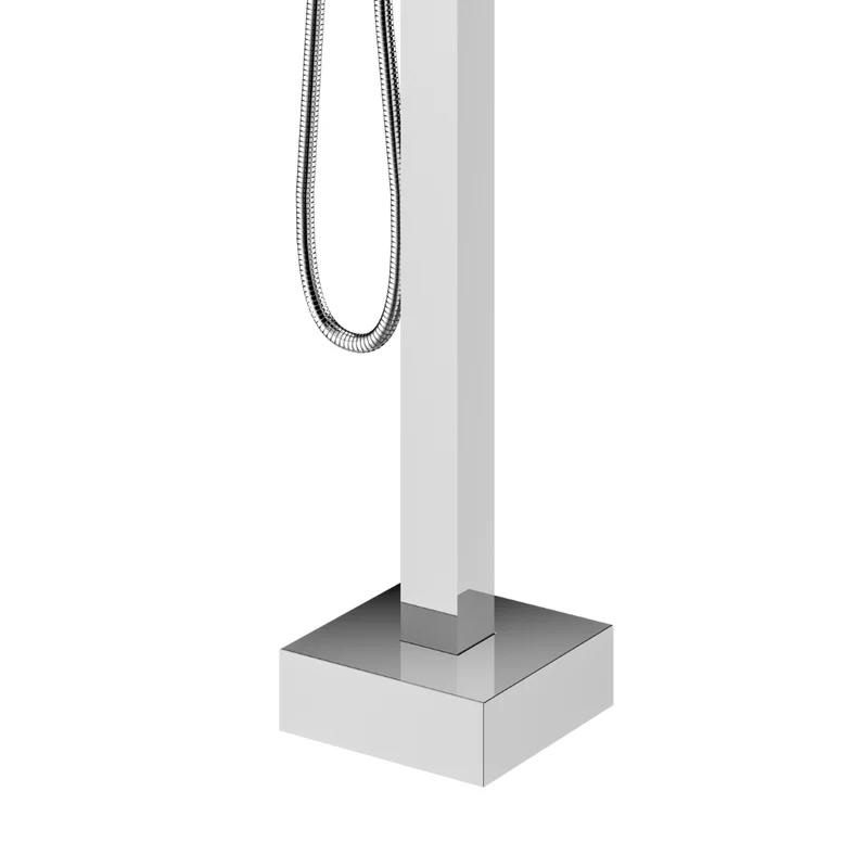 Robinet de bain auto-portant carré chrome
