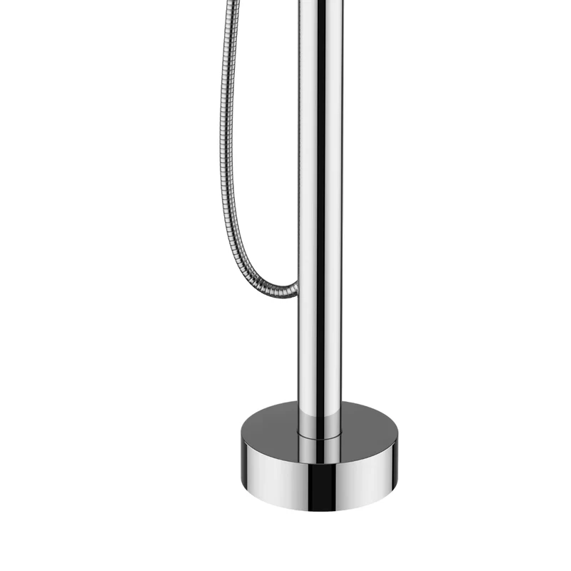 Robinet de bain auto-portant rond chrome