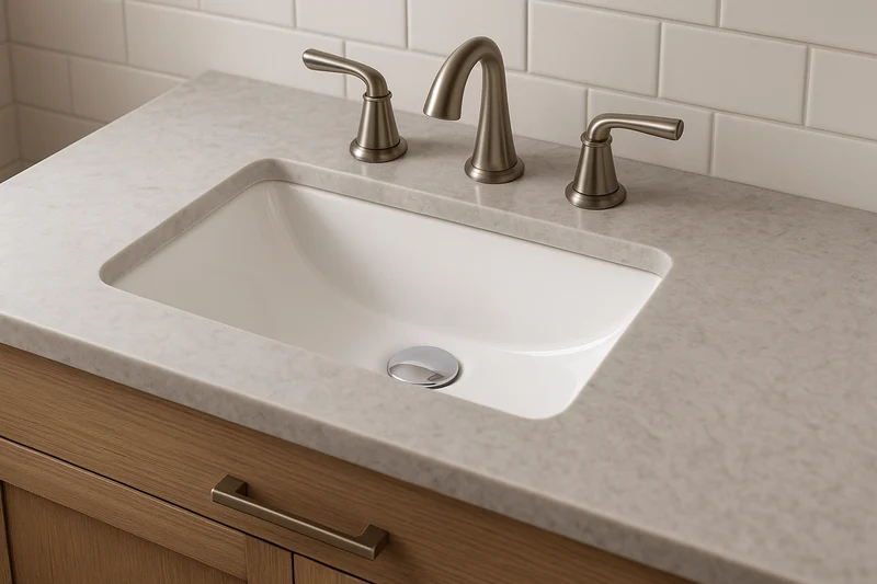 Lavabo rectangulaire à encastrer sous plan - 18 1/8 x 14"