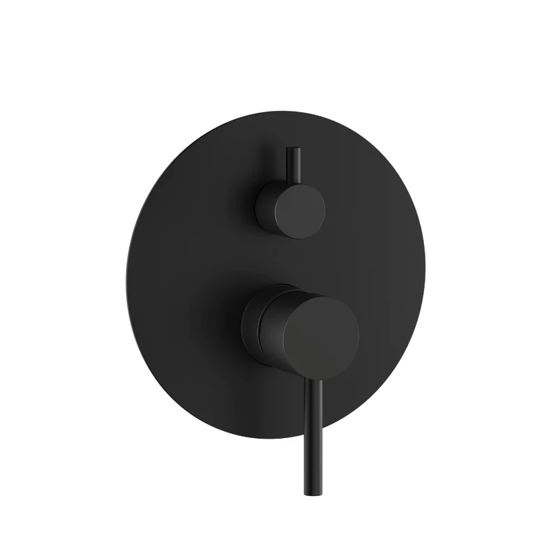 Robinet de douche rond noir