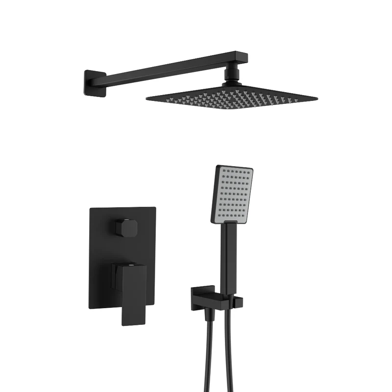 Robinet de douche carré noir