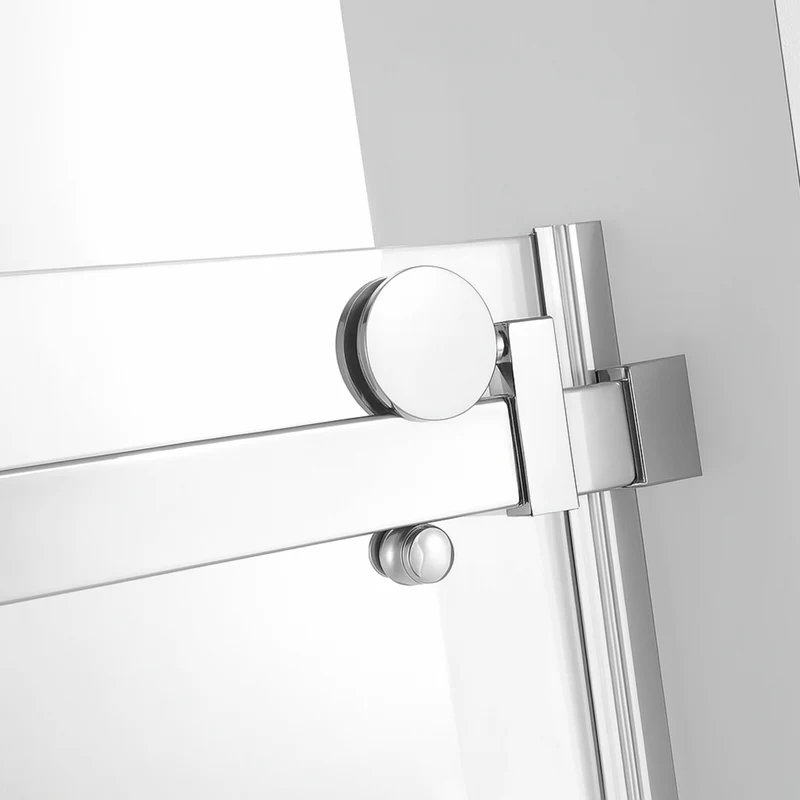 Porte en verre pour bain douche chrome de 60 pouces