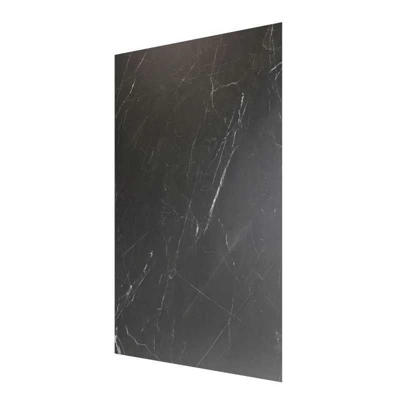 Mur de douche en PVC effet marbre noir mat 48 po x 96 po