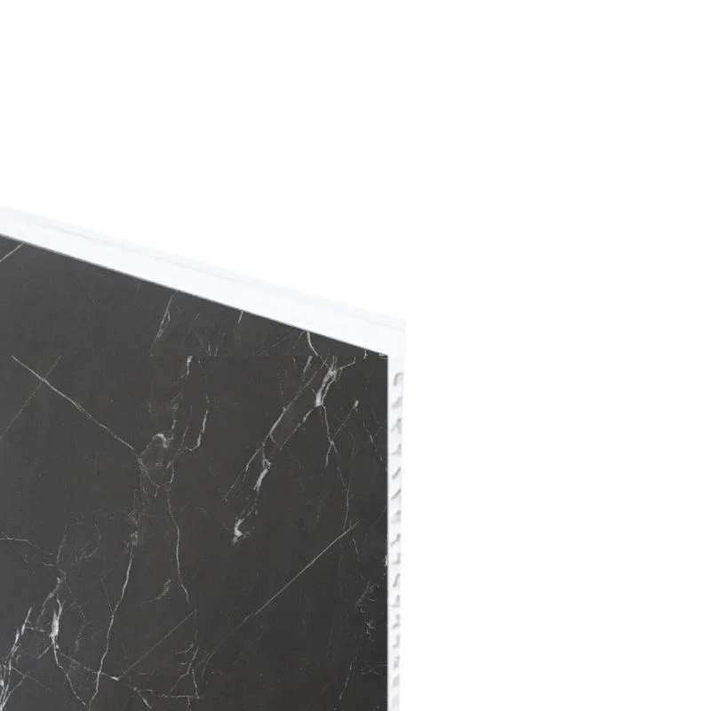 Mur de douche en PVC effet marbre noir mat 48 po x 96 po