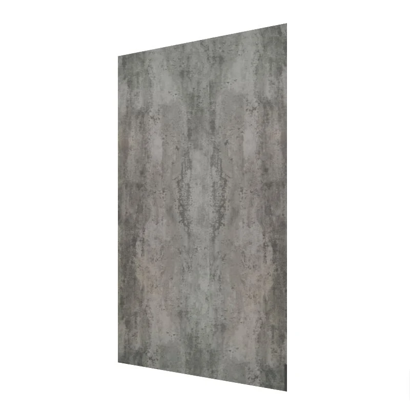 Mur de douche en PVC, effet béton industriel, gris mat, 48 po x 96 po