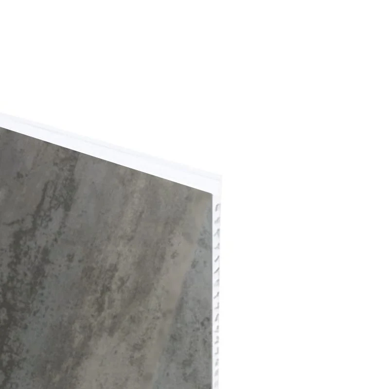 Mur de douche en PVC, effet béton industriel, gris mat, 48 po x 96 po