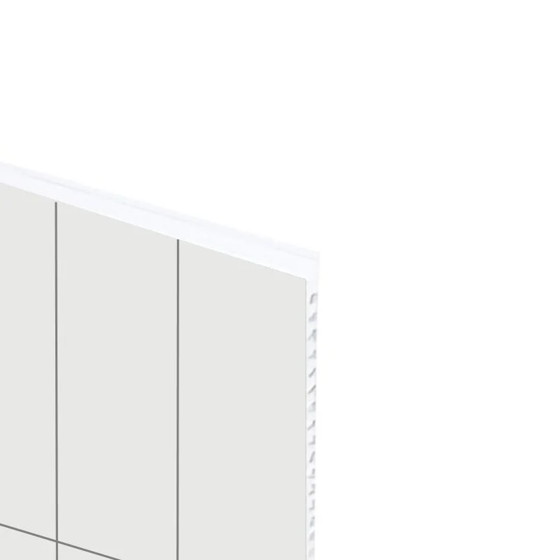 Mur de douche en PVC effet céramique (6 po x 20 po) blanc sur gris mat 48 po x 96 po