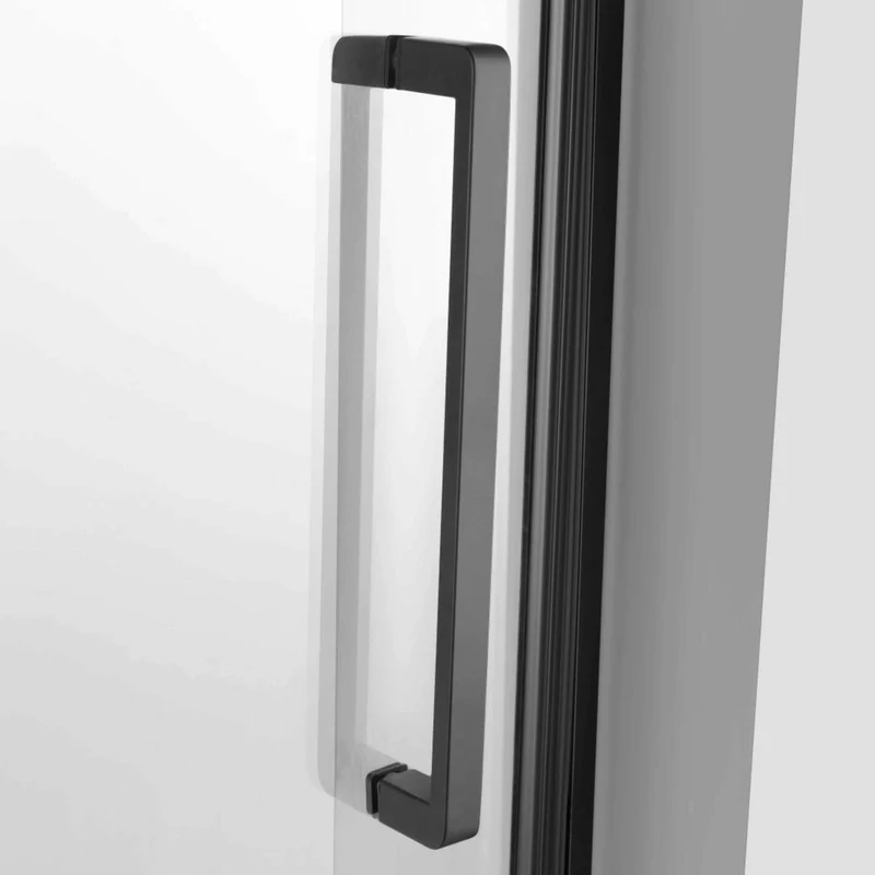 Porte en verre pour bain douche noire de 60 pouces