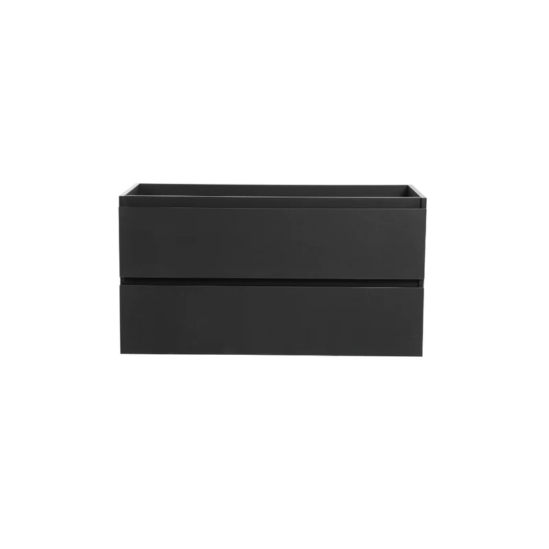 Vanité avec comptoir 40 pouces noir mat