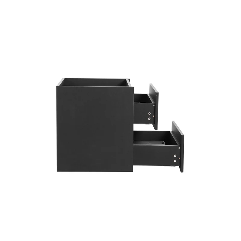 Vanité avec comptoir 24 pouces noir mat