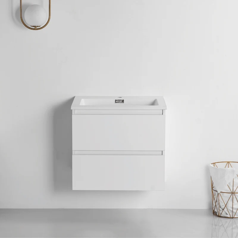 Vanité avec comptoir 24 pouces blanc satiné