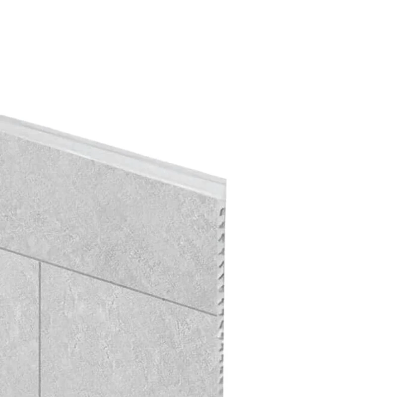 Mur de douche en PVC effet céramique 12 po x 24 po béton gris pâle 48 po x 96 po