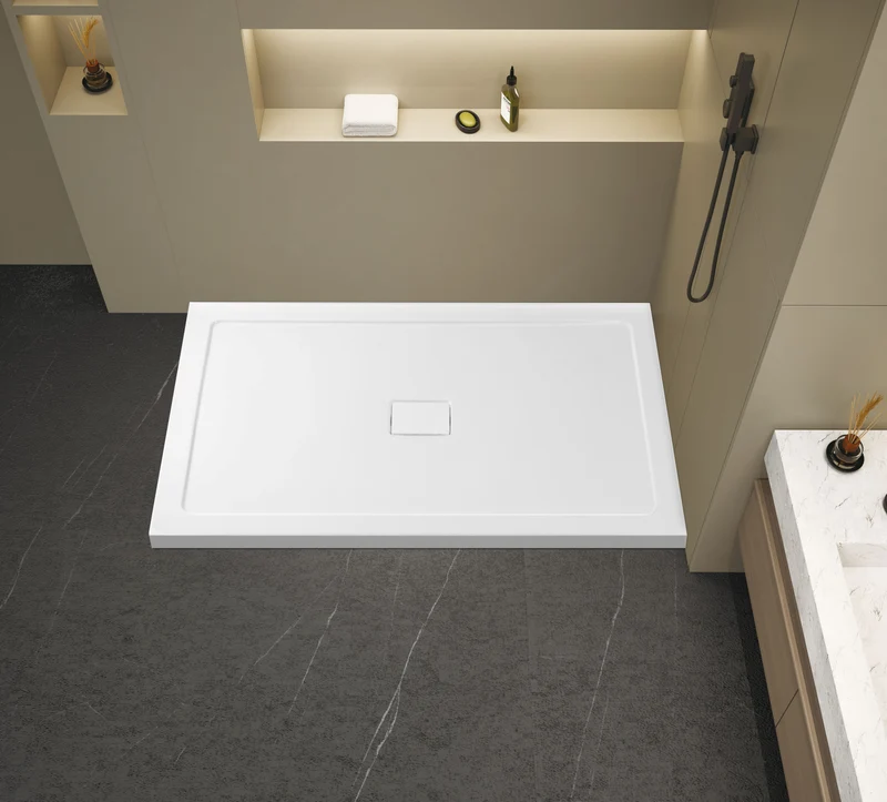 Douche (Base et Vitres inclus) noire 36" X 60" en coin -Mur droit vitre gauche-