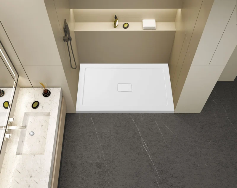 Douche (Base et Vitres inclus) chrome 36"X60" en alcove