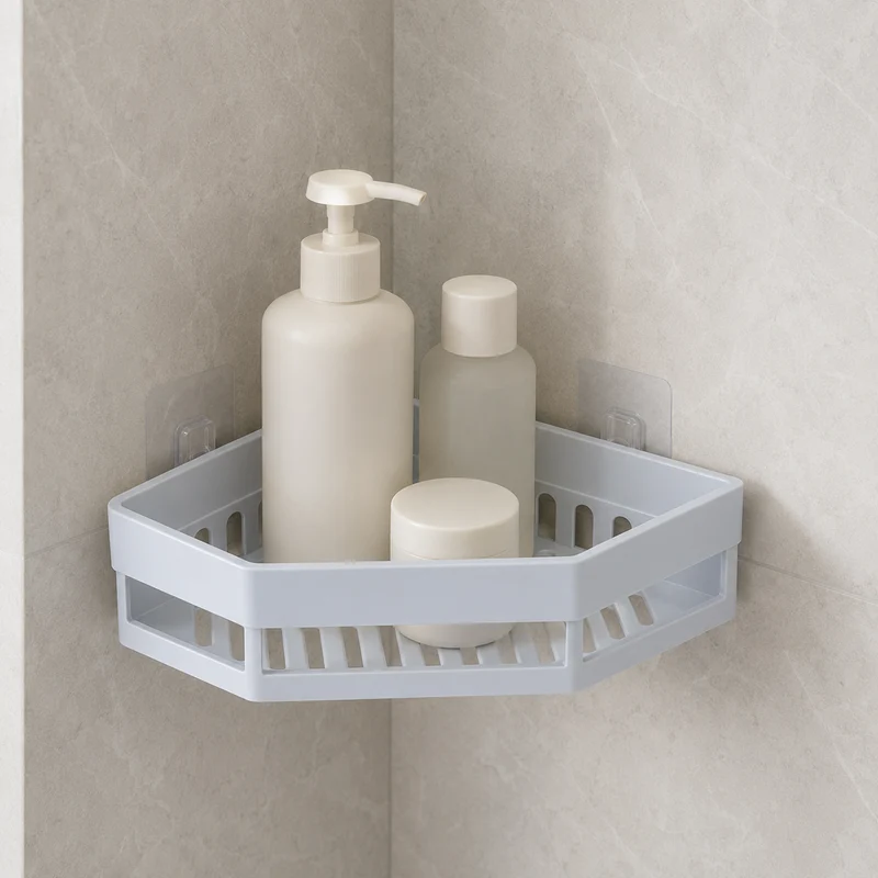 Étagère de douche d’angle style panier