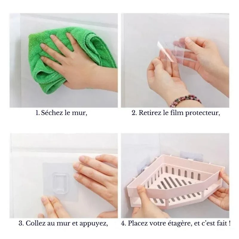 Étagère de douche d’angle style panier
