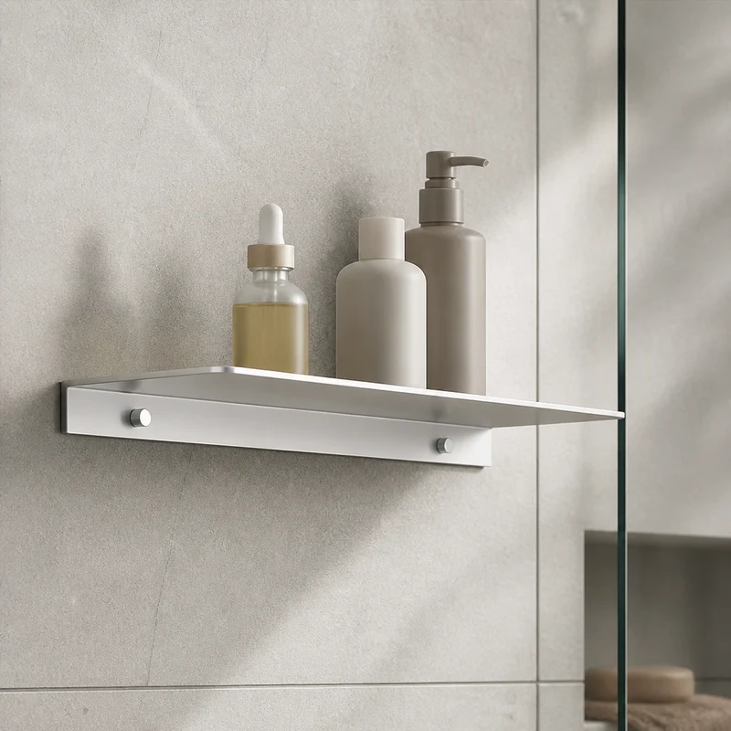 Étagère de douche extra plate chromée
