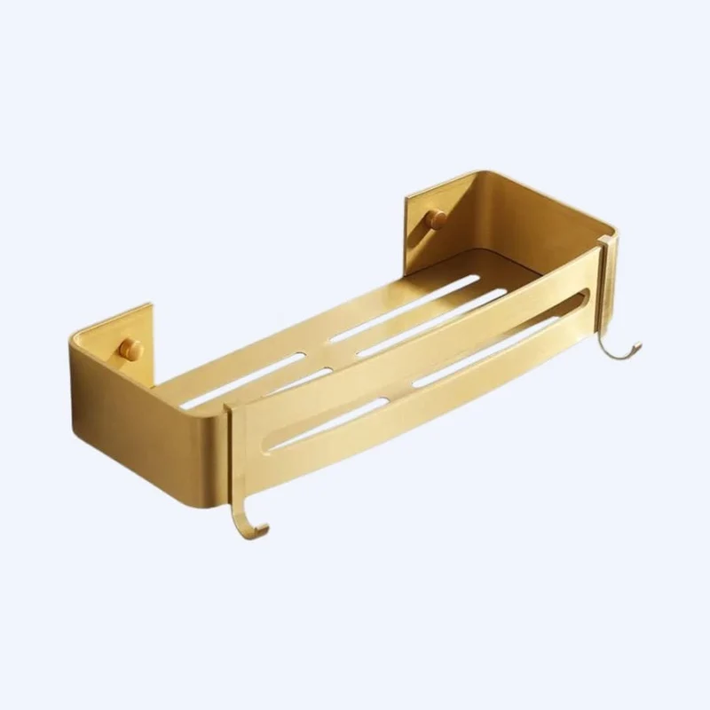 Étagère de douche dorée