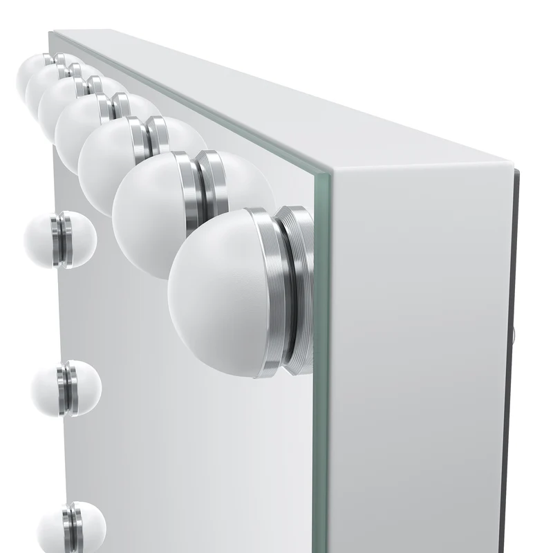 SIRHONA Miroir Mural Miroir Maquillage 58x43cm LED Mirror Hollywood 3 couleurs
