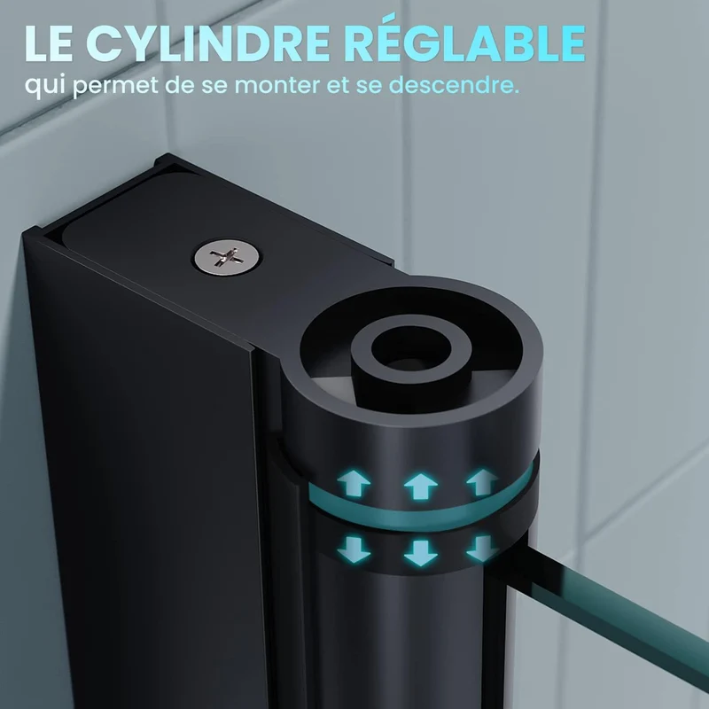 SIRHONA Porte de douche plié en Verre Transparent 6mm Securit 76/80/90x195cm Noir