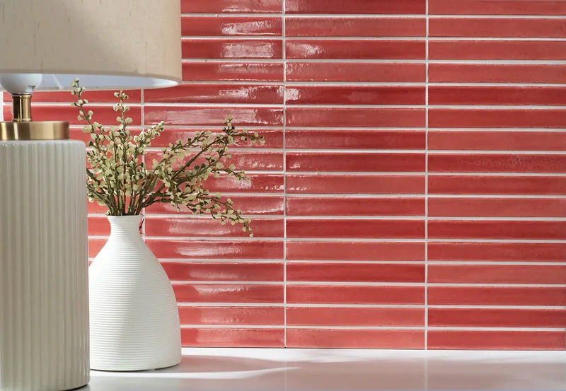 Faïence décorative - Short Stick Crackle Wild Coralito
