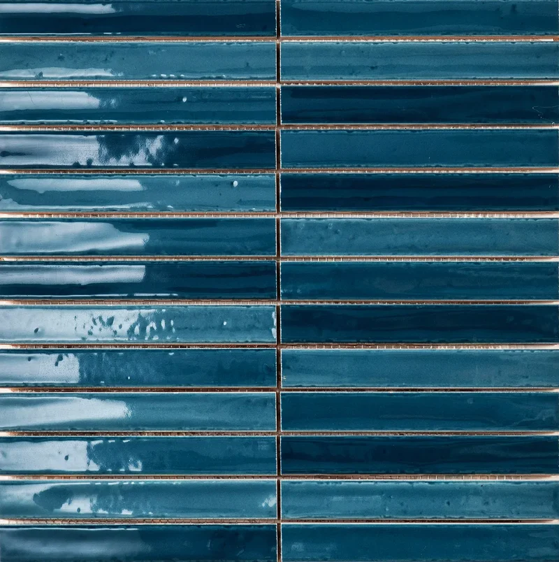 Faïence décorative - Short Stick Crackle Sapphire